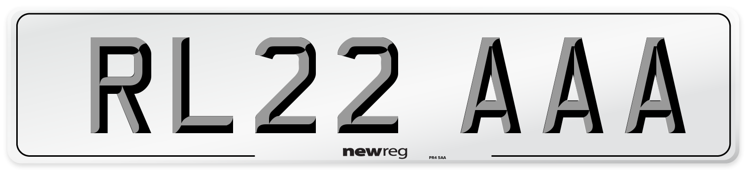 RL22 AAA Number Plate from New Reg